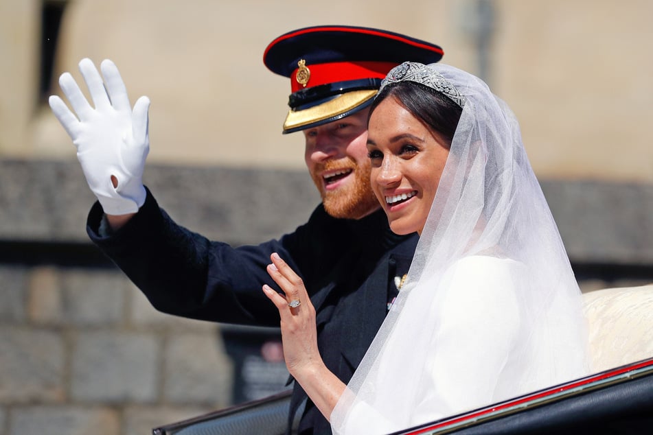 Prince Harry (l.) and Duchess Meghan tied the knot on May 19, 2018.