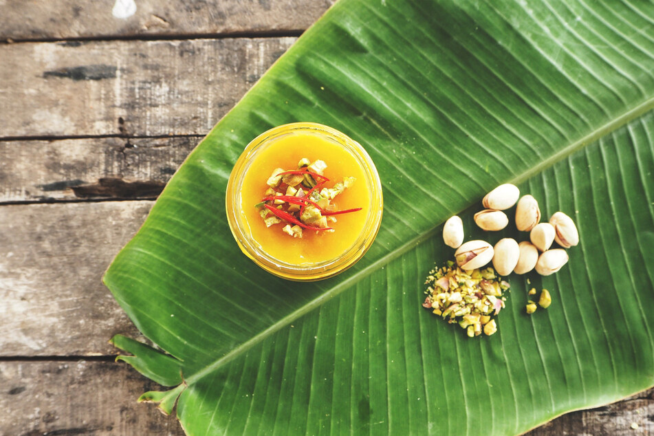 There is a bit of sugar in a homemade mango lassi, but it is far healthier than most desserts.
