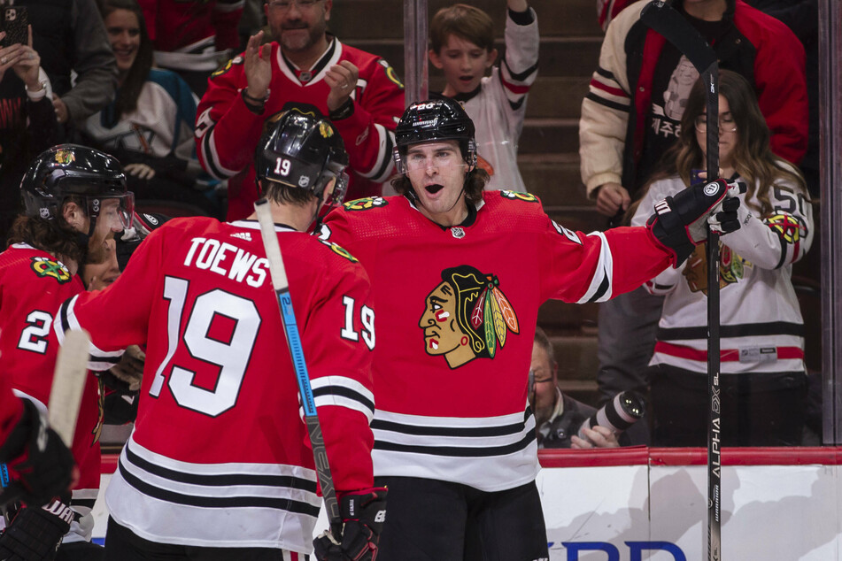 The highly controversial Indian Head logo also appears on the Blackhawks' jerseys.