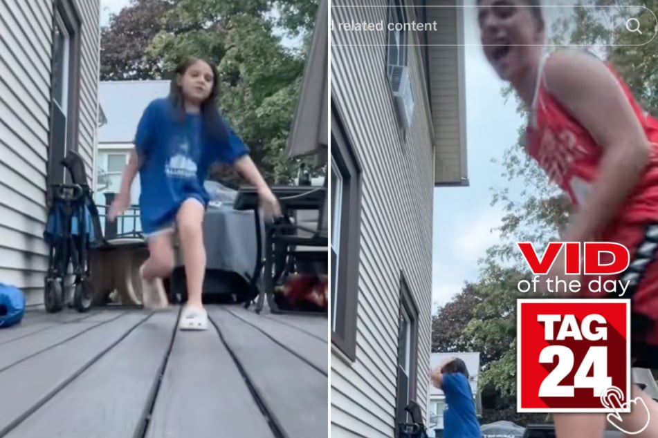 This big brother's "gentle" soccer skills went from 0 to 100 REAL quick!