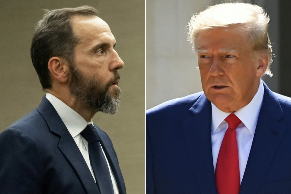 This case also has potentially significant implications for Donald Trump (r.), who faces four felony charges brought by Special Counsel Jack Smith (l.) over his alleged efforts to overturn the results of the 2020 election.