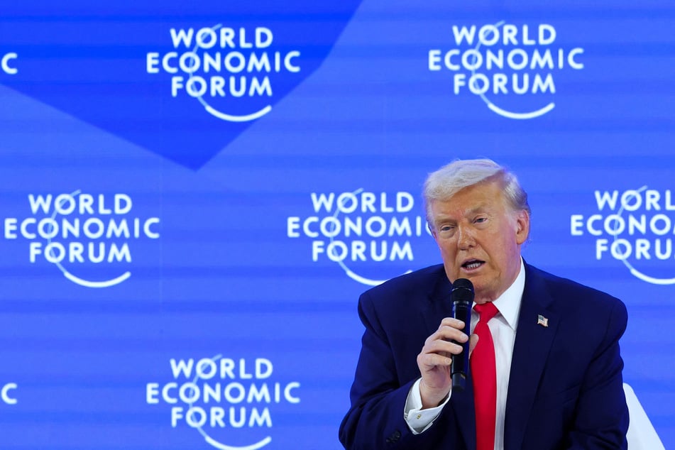 President Donald Trump attends the 56th annual World Economic Forum meeting in Davos, Switzerland, on January 21, 2026.