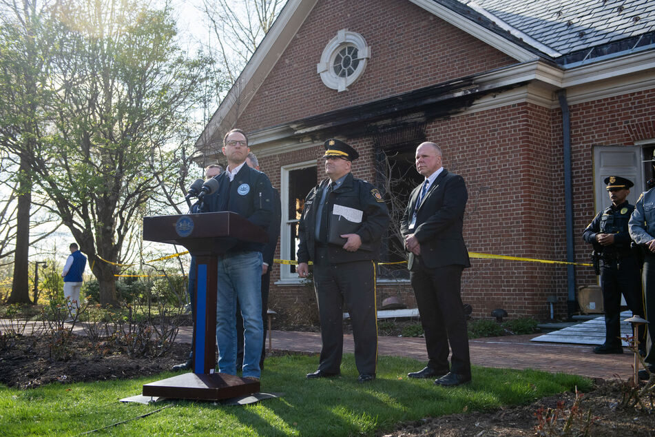 Shapiro blamed the attack on political violence in a press conference outside his damaged home.