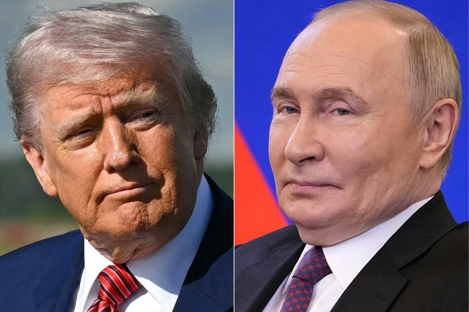 Trump said he spoke to Vladimir Putin (r.) Wednesday about Ukraine, warning that the Kremlin leader had "very strongly" pledged to respond to Kyiv's drone attack.