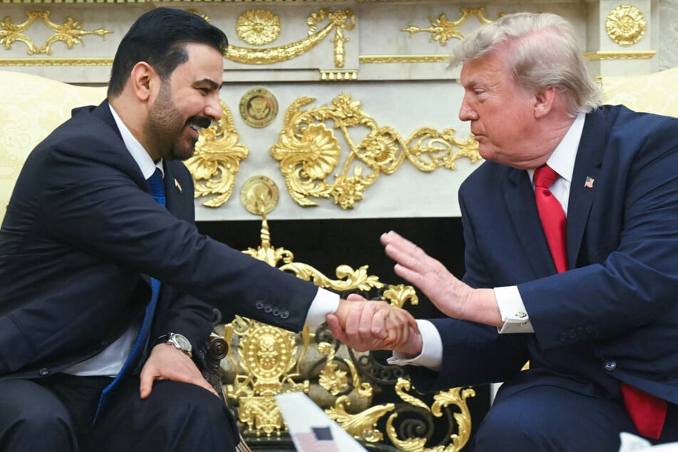 President Trump (r) hailed new Iraqi Prime Minister Ali al-Zaidi as a "fantastic champion" as the two met at the White House on Tuesday.