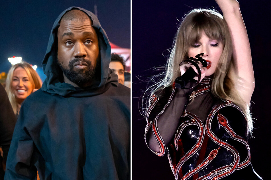 Taylor Swift (r.) fans are speculating that the singer will either announce or release Reputation (Taylor's Version) on the same day Kanye West has said he would drop Vultures 2.