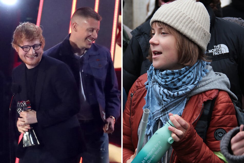 Activist Greta Thunberg has slammed Ed Sheeran for his response to Macklemore's pro-Palestinian comments.