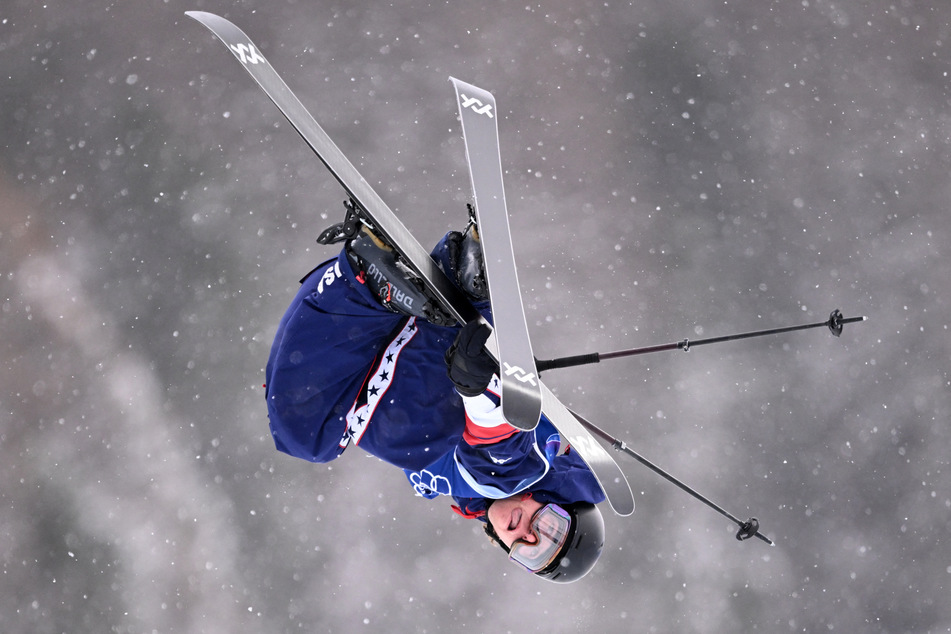 USA's Hunter Hess competes in the freestyle skiing men's freeski halfpipe qualification run 1 during the Milano Cortina 2026 Winter Olympic Games at Livigno Snow Park, in Livigno (Valtellina), on Friday.