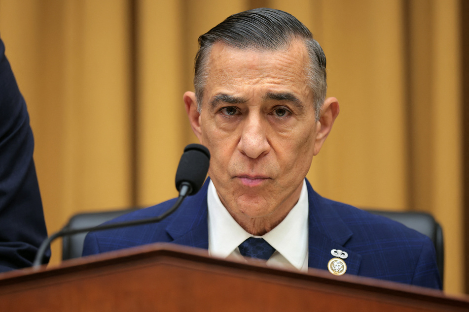 Republican Representative Darrell Issa participates in a House Judiciary Subcommittee hearing to investigate alleged judicial overreach as well as limits on federal courts.