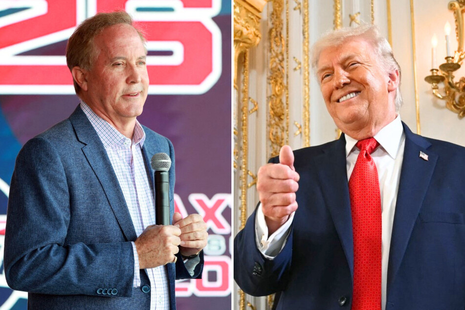 In a social media post on Tuesday, President Donald Trump (r.) endorsed Ken Paxton (l.) for Texas Senate over longtime incumbent John Cornyn.