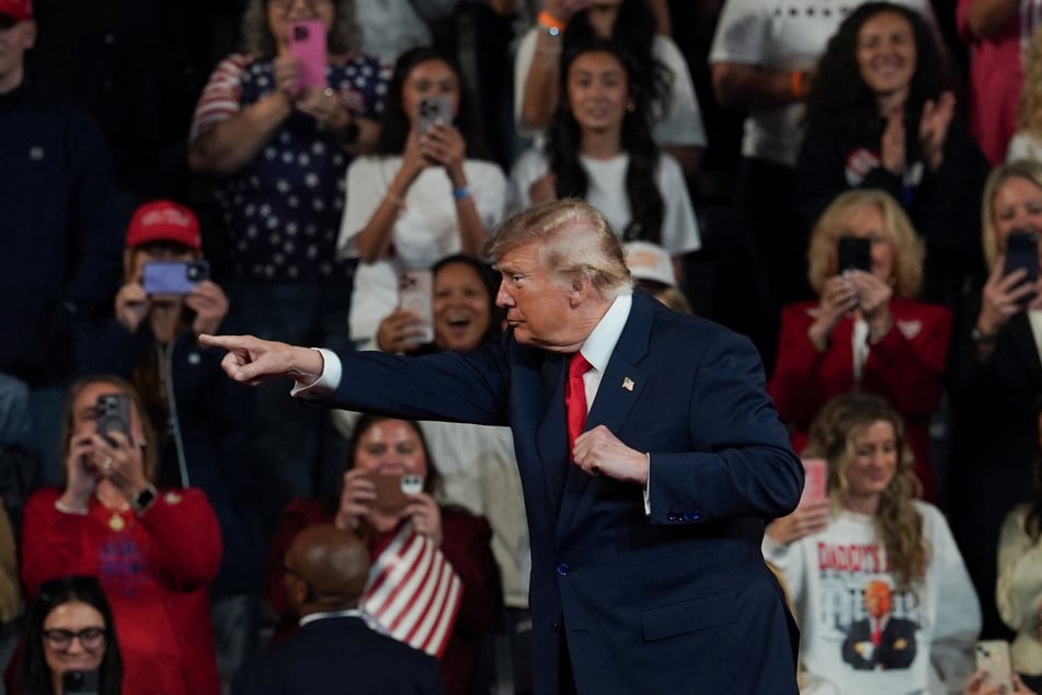 President Donald Trump attends a campaign rally at F&M Bank Arena in Clarksville, Tennessee, on October 10, 2026. He has been campaigning for Republican candidates ahead of the November midterms.