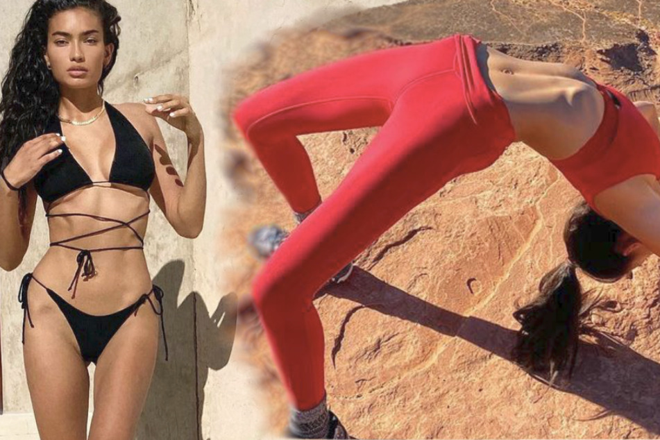 Victoria's Secret model shows off sexy pose in dangerous photoshoot