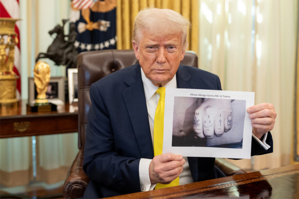 Trump held up a picture of Abrego Garcia's hand tattoos, but it seems that the inking wasn't there in recent social media posts.