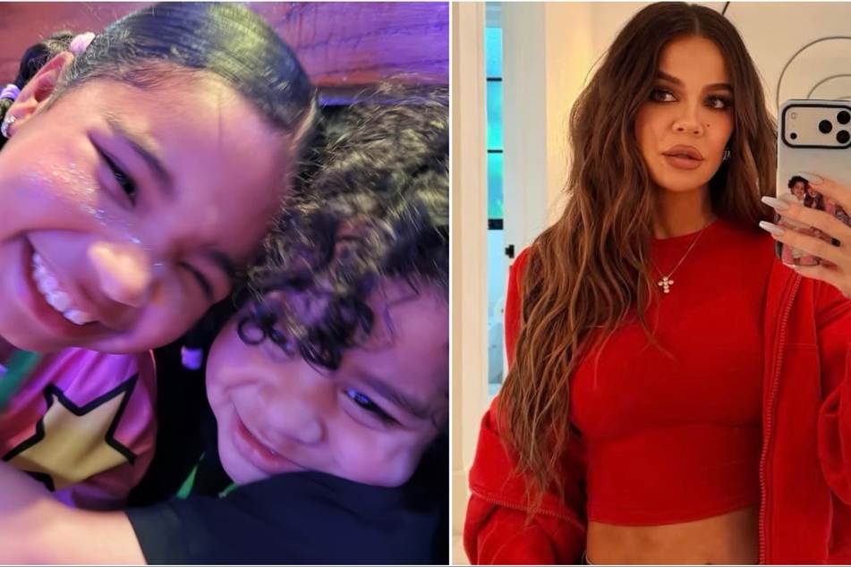 Khloé Kardashian (r.) said that her kids, True (l.) and Tatum, have no access to the internet or social media.