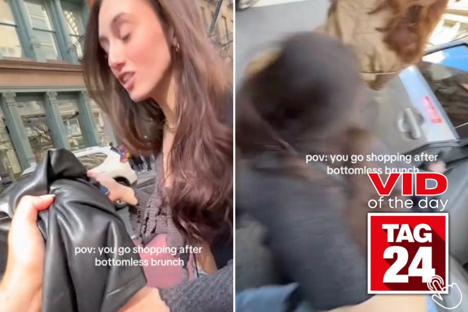 Today's Viral Video of the Day features a woman who wiped out after enjoying bottomless brunch in New York City!