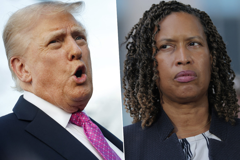President Donald Trump (l.) has threatened to declare a national emergency after DC Mayor Muriel Bowser said the city police would not cooperate with ICE.