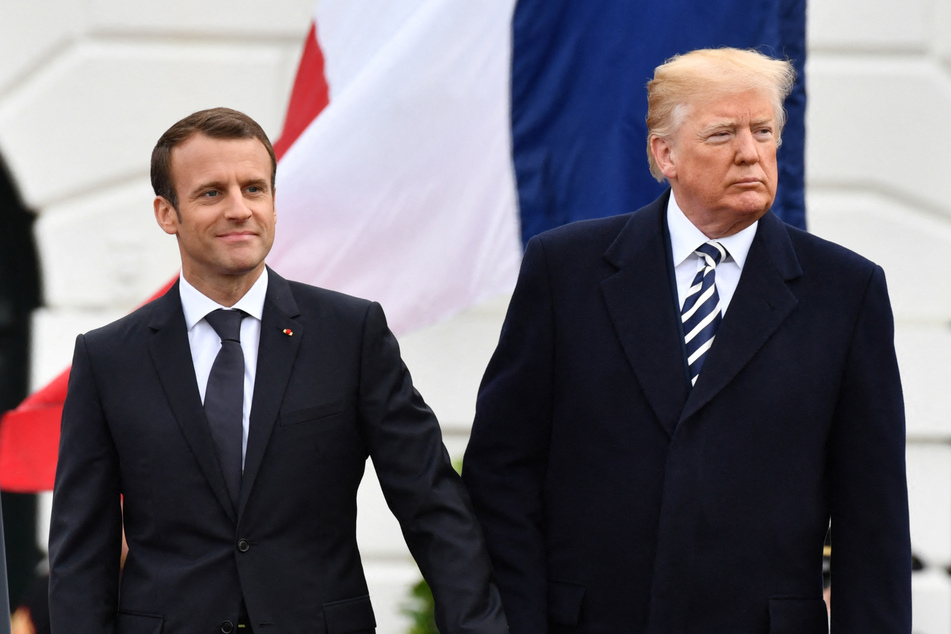 French President Emmanuel Macron (l.) and US President-elect Donald Trump are due to meet for talks on the fringes of the reopening of Notre Dame Cathedral.