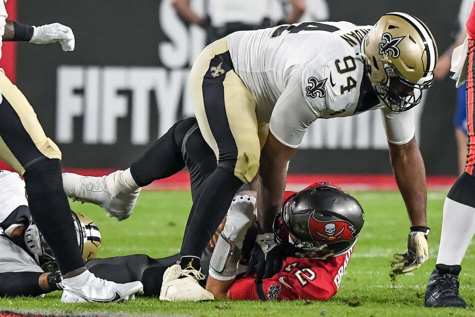 Saints defensive end Cameron Jordan sacked Tom Brady twice on Sunday night.