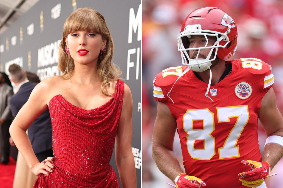 Taylor Swift (l.) attended Travis Kelce's NFL game on Sunday – but the pop star avoided actually being seen.