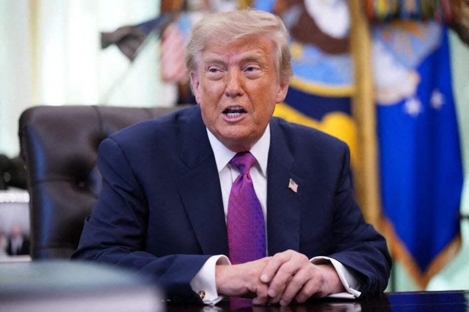 President Donald Trump speaks during an event in the Oval Office of the White House on August 27, 2026, in Washington DC.