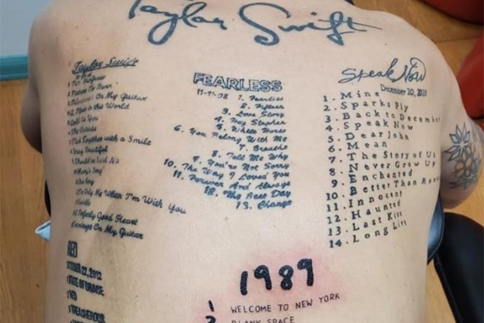 This Taylor Swift fan has faced criticism for their back tattoo.