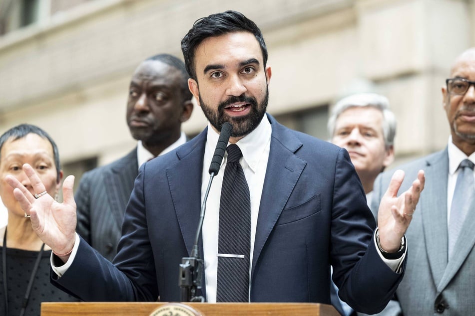 New York City Mayor Zohran Mamdani speaks at a press conference at Bellevue Hospital announcing the opening of a first-of-its-kind outposted therapeutic housing unit as part of a plan to close Rikers Island on April 7, 2026.