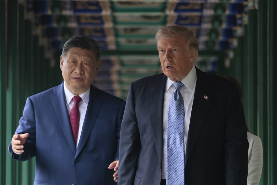 Chinese President Xi Jinping (l.) put particular pressure on President Donald Trump when it comes to the issues of Iran and Taiwan.