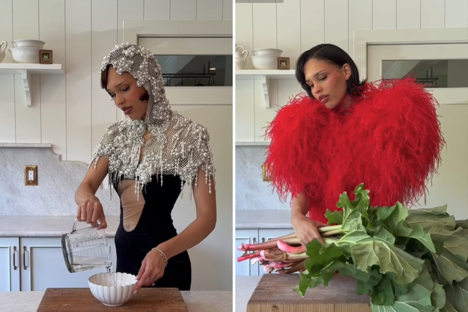 Nara became famous for her cooking in extravagant outfits.