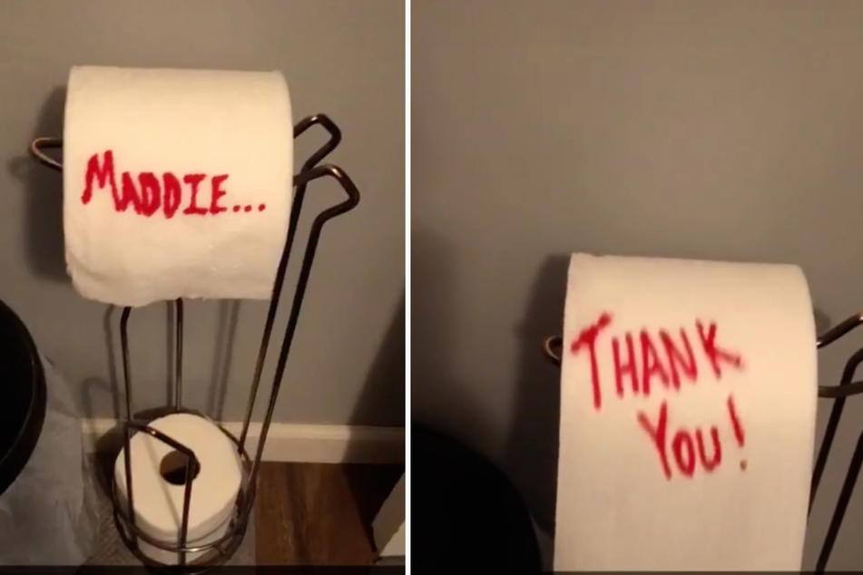 TikTok user leaves a special message for his girlfriend in a pretty unusual place