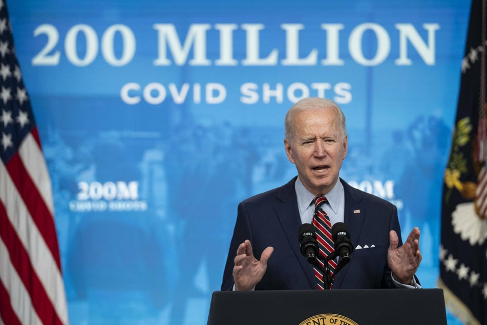 Biden announced that on Thursday, the US will achieve its goal of giving 200 million vaccine shots in his first 100 days in office