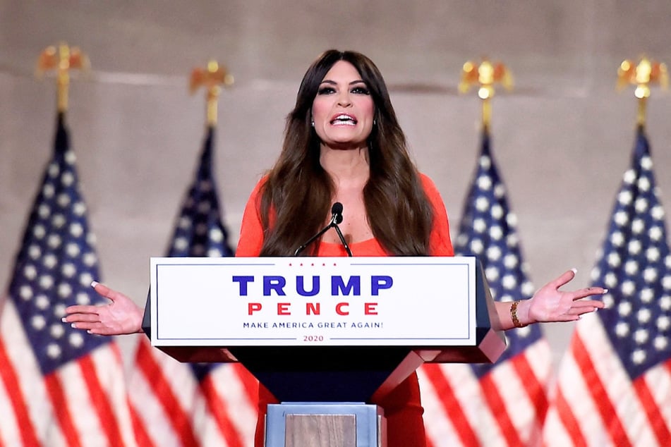 Kimberley Guilfoyle speaks at a Trump campaign rally. President Donald Trump recently responded after his administration official and former daughter-in-law, Kimberley Guilfoyle, was hit with a damning scandal.