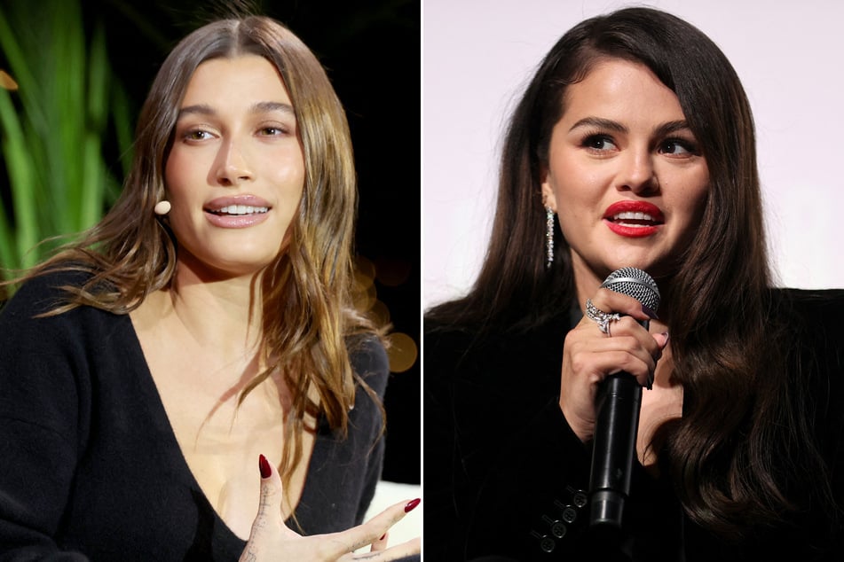 Did Hailey Bieber copy Selena Gomez for her Rhode acceptance speech?