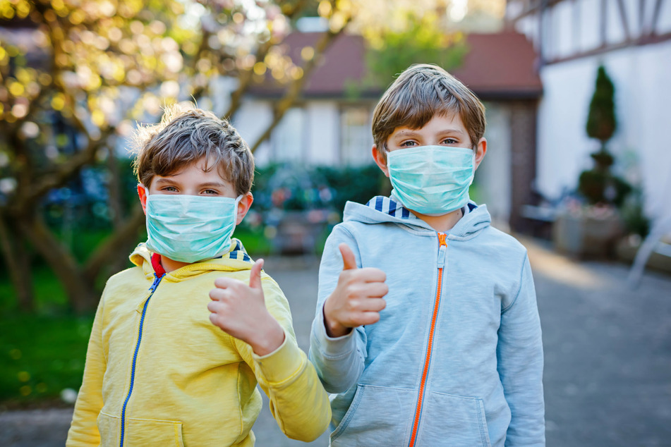 Many children have worn face masks as this year's in-class learning has started.
