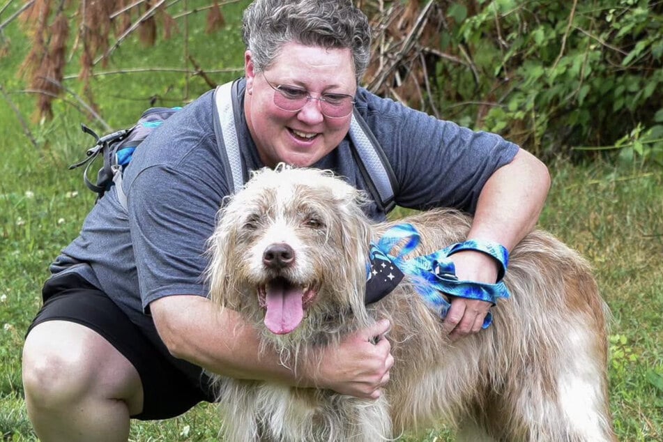 Kylo's new human friend worked hard to gain this shelter dog's trust!