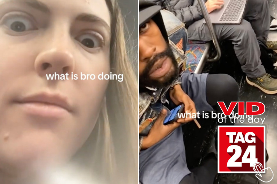 Today's Viral Video of the Day features a man who was caught staring directly at someone on a subway ride!