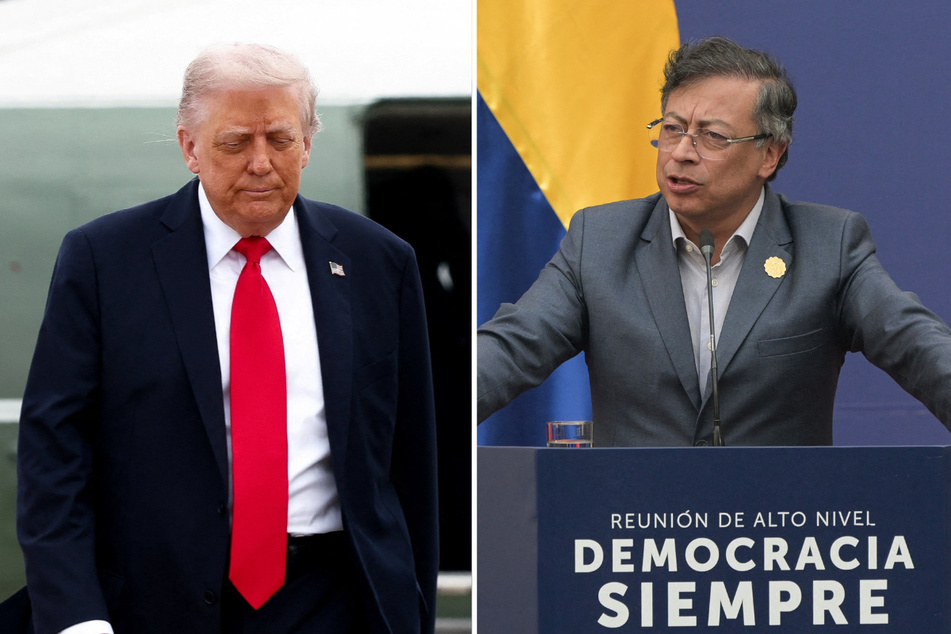 President Donald Trump's administration decertified Colombia as an anti-drug ally and accused its president, Gustavo Petro (r.), of failing to control cocaine production and trafficking.