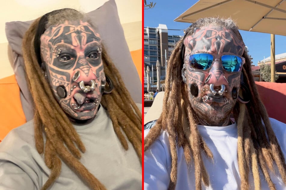 Tattoo addict covers body in radical mods including demon horns and inked eyeballs