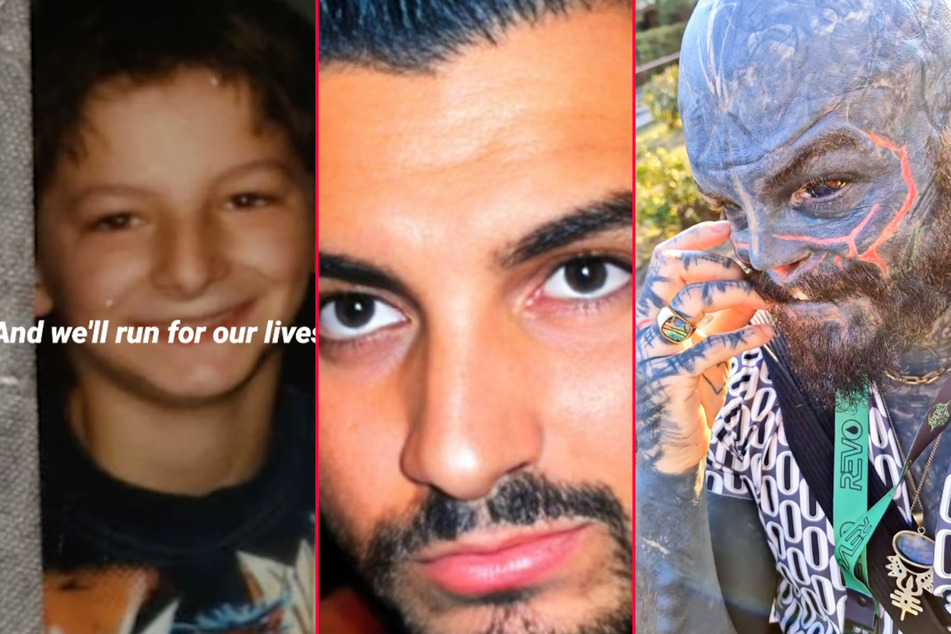 Crazy throwback snaps reveal Black Alien's insane tattoo and body mod transformation