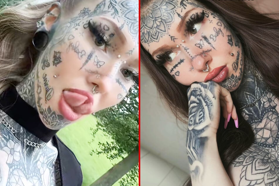 Lucy Krasota shared the true extent of her extraordinary tattoo transformation.