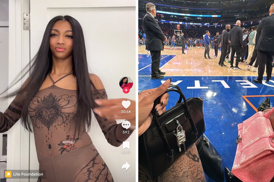 Angel Reese stuns at NY Knicks game ahead of WNBA Draft