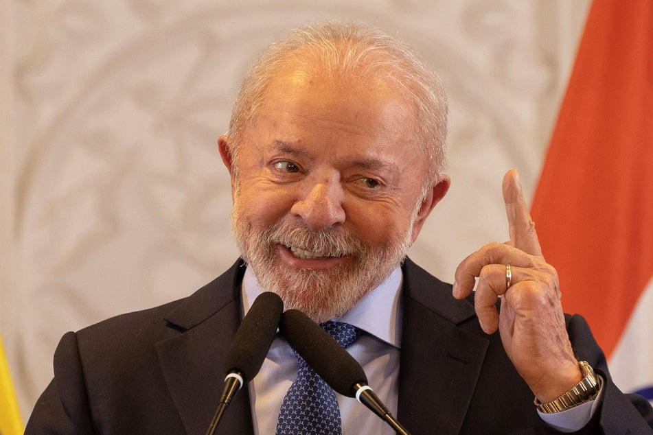 Brazilian President Luiz Inacio Lula da Silva speaks during a press conference in New Delhi, India, on February 22, 2026.