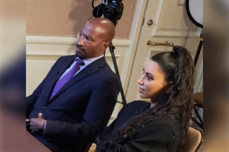 Van Jones (l.) and Kim Kardashian in an interview together.