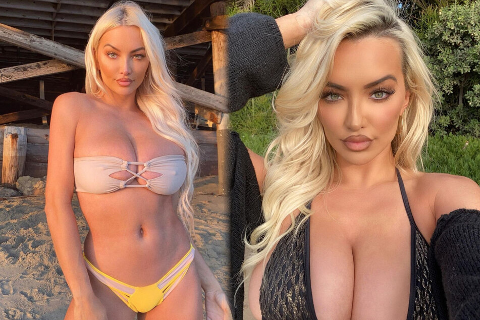 Sexy model challenges fans to meet her gaze