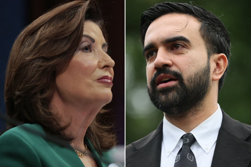 Governor Kathy Hochul (l.) has endorsed Assemblymember Zohran Mamdani for mayor of New York City.