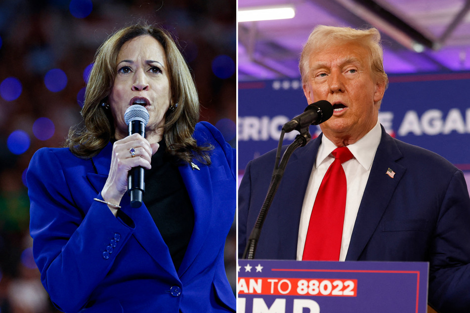 Democrats, reinvigorated by the presidential candidacy of Kamala Harris (l.), are honing a message to woo rural voters away from Republican Donald Trump.