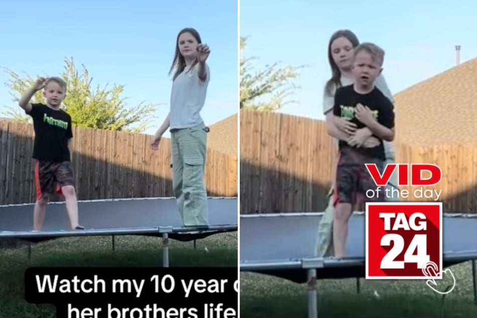 Viral Video of the Day for October 13, 2025: Quick-thinking sister saves brother from choking scare