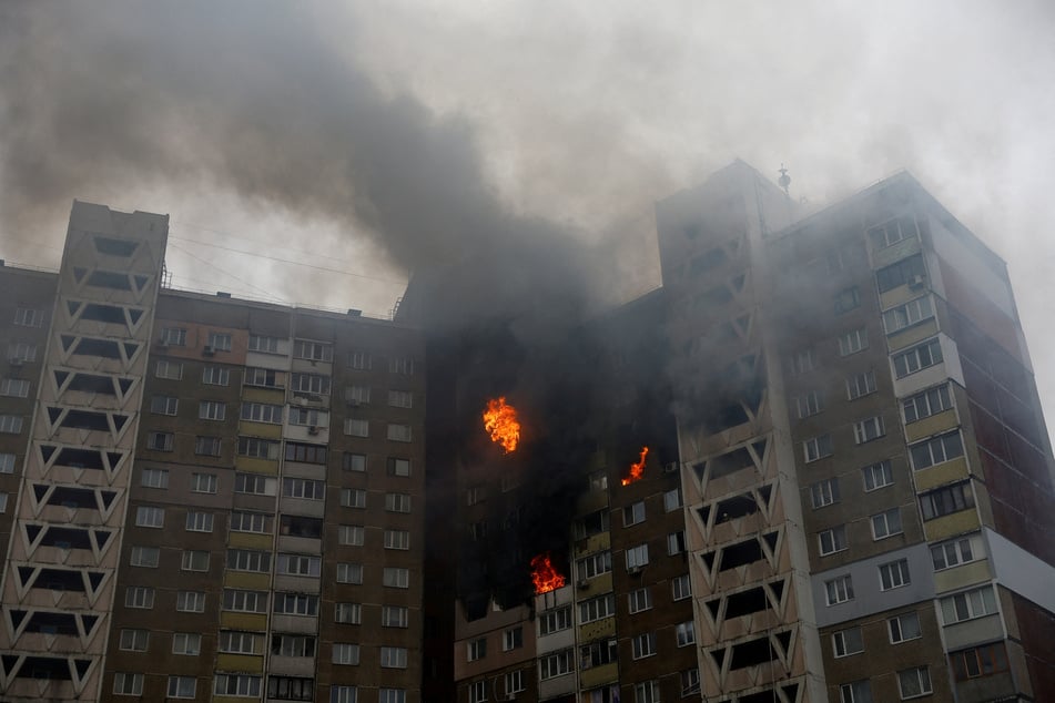 A residential building in Kyiv was hit by Russian airstrikes, which killed at least four people and injured dozens more.