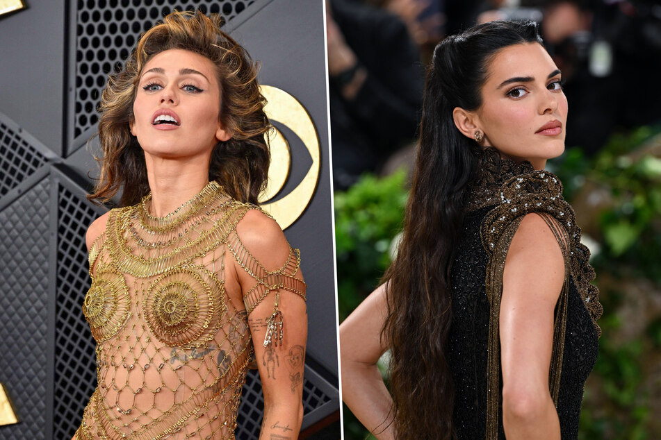 Miley Cyrus gets some "harmonies" from Kendall Jenner at viral performance