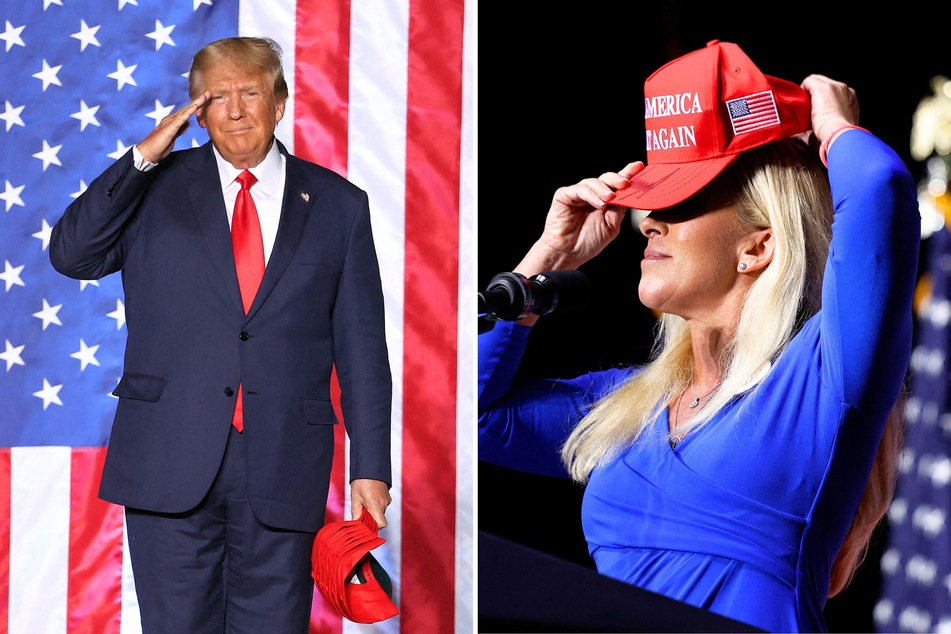 Marjorie Taylor Greene (r.) and other MAGA politicians shared Thanksgiving wishes that were focused on celebrating Donald Trump's election win.