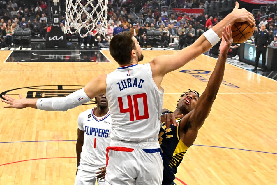 Ivica Zubac grabbed a career-high 29 rebounds and blocked three shots against the Indiana Pacers.